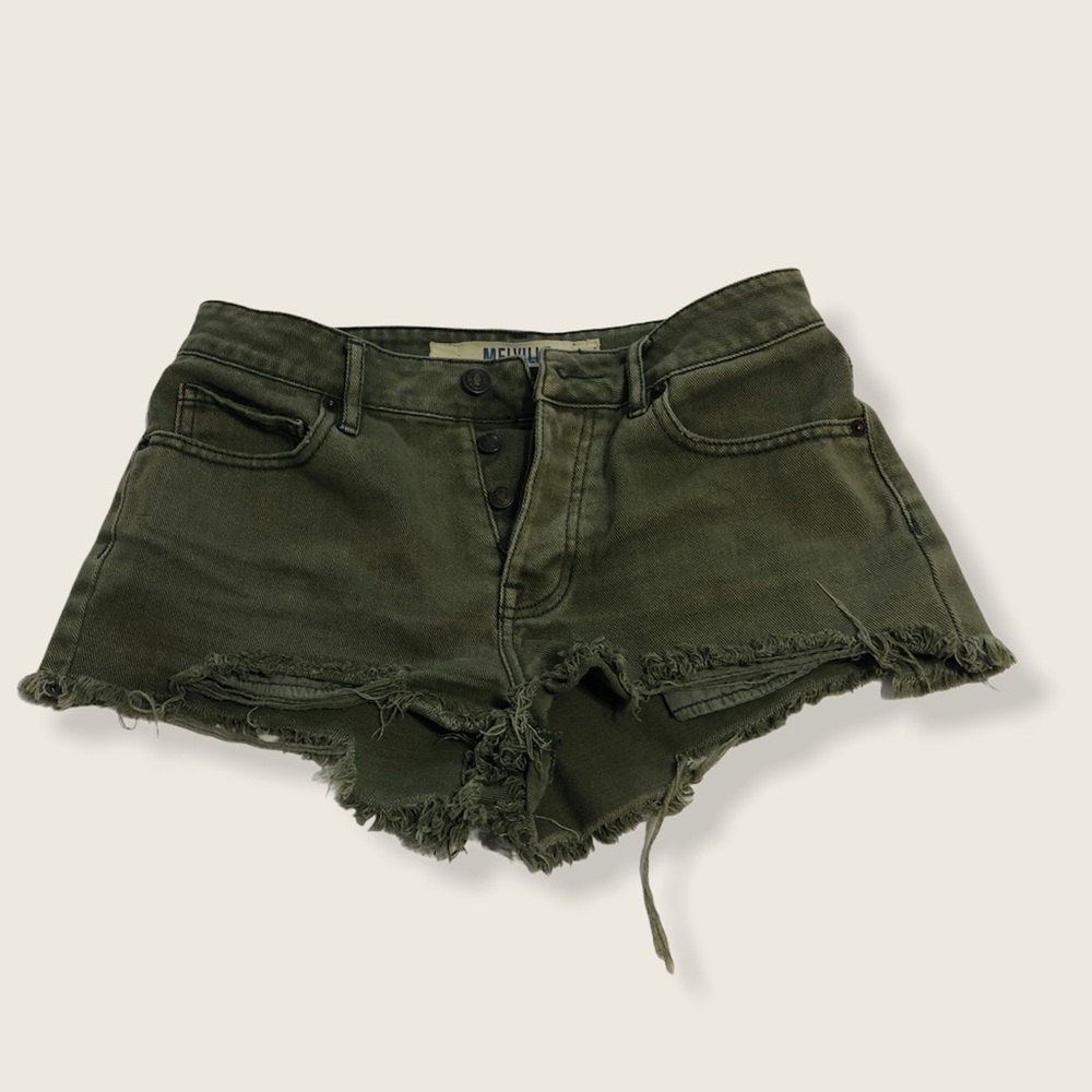 Brandy Melville Olive Jean Shorts